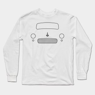 Morris Minor classic car outline (black) Long Sleeve T-Shirt